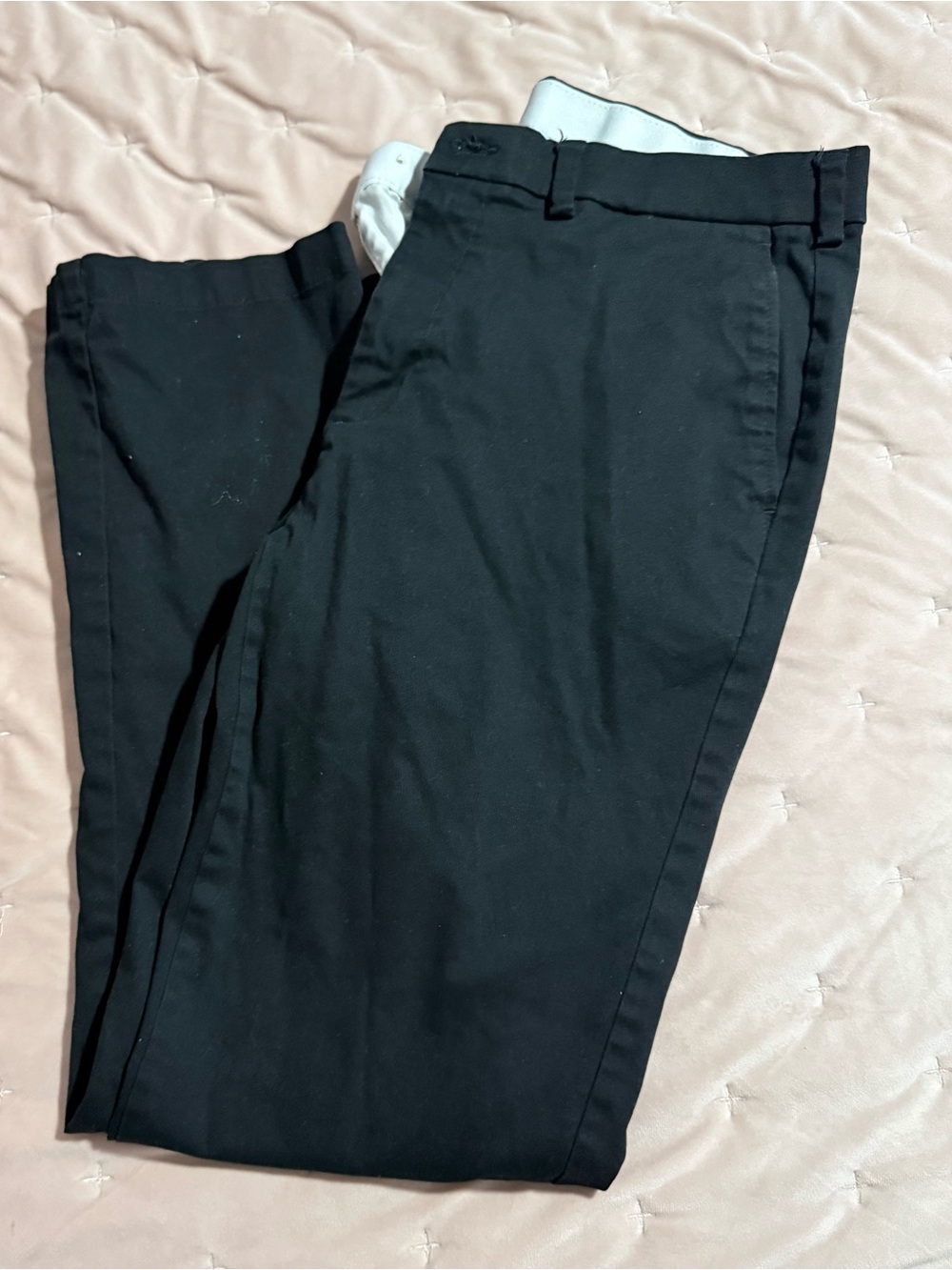 George Men’s Black Flat Front Dress Pants | 34x32 | Classic Business Casual - Picture 4 of 5